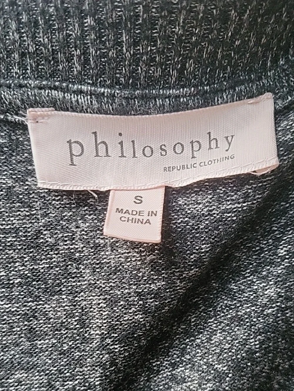 Philosophy Charcoal Black Crewneck Sweater Women’s Size Small